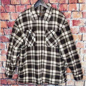 Roper Plaid Flannel Sherpa Lined Full Zip Shirt Jacket Thermal Men’s XL Pockets